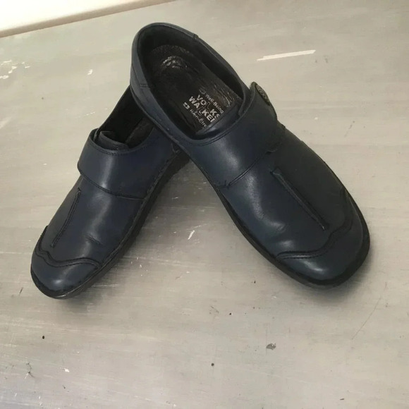 Volks Walkers Koeln Slip-On Navy leather loafers Hand Made Size 41 Eur - Picture 4 of 13